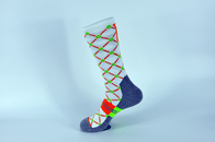 Elastane/Coolmax-Sokken van het Polyester de Atletische Basketbal met Antibacterieel Materiaal
